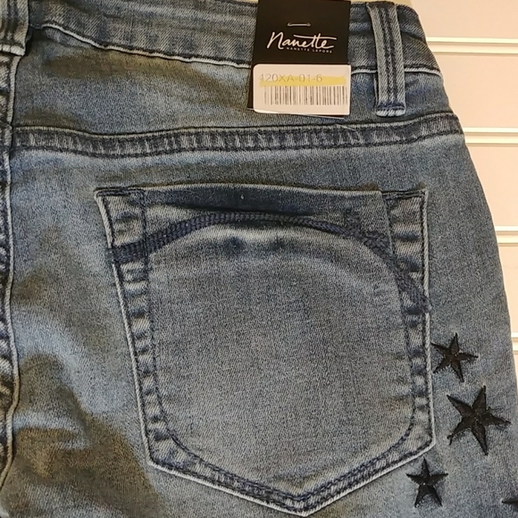 Nanette Lepore Nolita Skinny π Embroidered Jeans - Picture 12 of 13